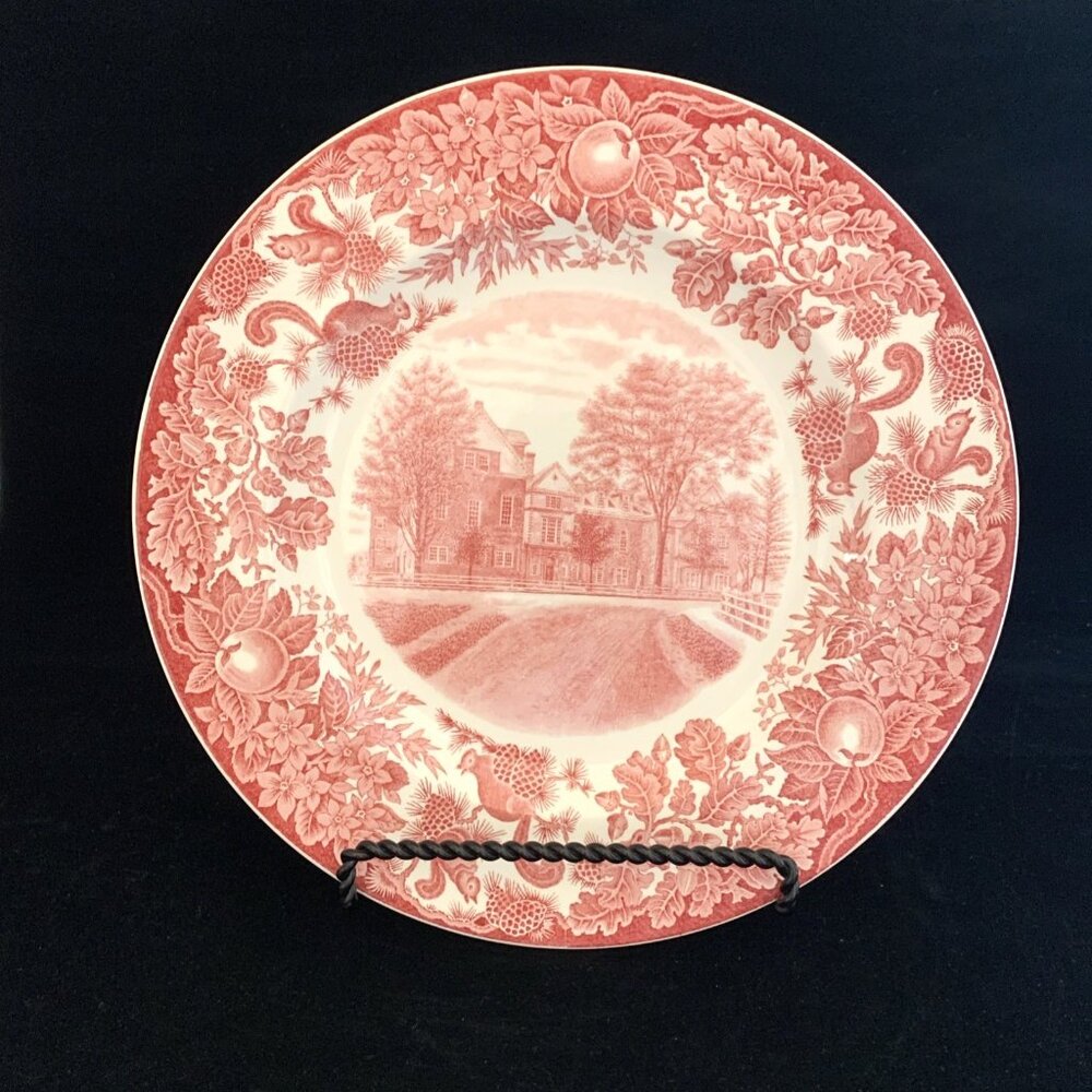 Wedgwood Pink St. Paul’s School The Lower School Dinner Plate 1928 10 3/8”